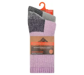Lot de 2 paires de chaussettes mi-longues en laine pour femme