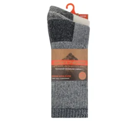 Lot de 2 paires de chaussettes mi-longues en laine pour homme