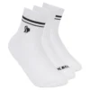 Lot de 3 paires de chaussettes courtes côtelées pour filles