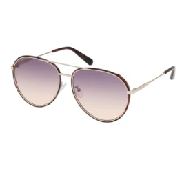 Lunettes de soleil aviateur rondes en métal