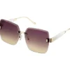 Lunettes de soleil carrées avec détails métalliques Lunettes de soleil carrées avec détails métalliques