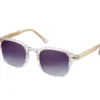 Lunettes de soleil carrées en cristal Lunettes de soleil carrées en cristal