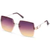 Lunettes de soleil carrées oversize sans monture Lunettes de soleil carrées oversize sans monture