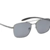 Lunettes de soleil carrées surélevées en satin Lunettes de soleil carrées surélevées en satin