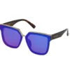 Lunettes de soleil carrées à verres miroirs Lunettes de soleil carrées à verres miroirs