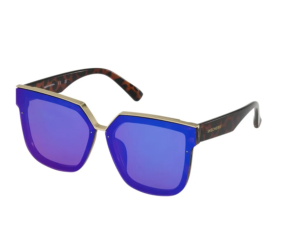 Lunettes de soleil carrées à verres miroirs Lunettes de soleil carrées à verres miroirs