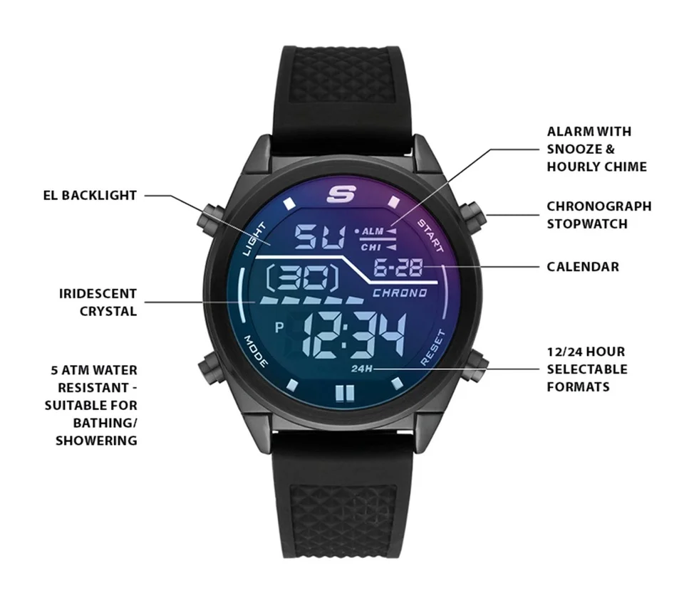 Montre numérique Skechers Accessoires à cadran bleu Montre numérique Skechers Accessoires à cadran bleu