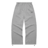 Pantalon casual droit avec logo « Gris »