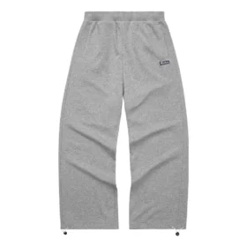Pantalon casual droit avec logo « Gris »