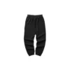 Pantalon casual fuselé à imprimé lettres « Noir »