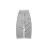 Pantalon décontracté droit à taille élastique et jambes larges « Gris Noir »