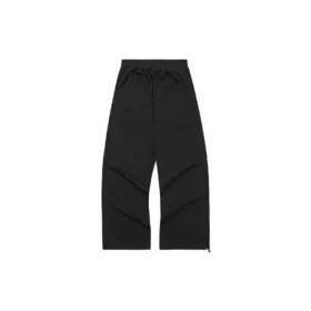 Pantalon décontracté taille haute avec logo « Noir »