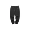 Pantalon de sport ajusté chaud doublé polaire avec lettres « Noir Gris »