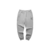 Pantalon de sport ajusté chaud doublé polaire avec lettres « Noir Gris »