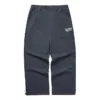 Pantalon de sport droit en tricot, taille moyenne, couleur unie « Gris »