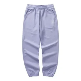 Pantalon de sport en tricot avec logo imprimé à la taille « Violet »