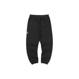 Pantalon de sport fuselé en molleton « Noir Gris »