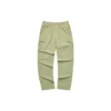 Pantalon de sport élastique à taille haute avec imprimé lettres « Noir Vert olive »