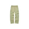 Pantalon de sport élastique à taille haute avec imprimé lettres « Noir Vert olive »