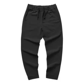 Pantalon droit décontracté tissé de la série Diamond « Noir »