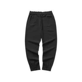 Pantalon droit décontracté tissé de la série Diamond « Noir »