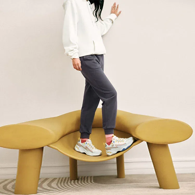 Pantalon en tricot à cordon de serrage de la série Casual Colorée « Gris »
