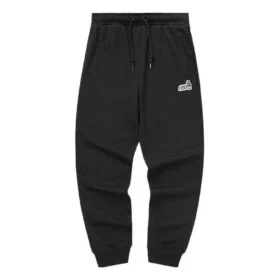 Pantalon en tricot à cordon de serrage uni de la série Hilarious Monster « Noir »