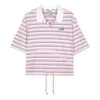 Polo rayé « Rose Blanc »