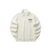 Pull basique à col rond et demi-zip en tissu tissé « Noir Blanc »