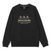 Pull à col rond avec logo imprimé « Noir Gris Blanc Violet »