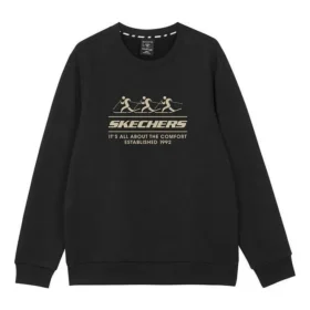 Pull à col rond avec logo imprimé « Noir Gris Blanc Violet »
