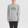 Pull à col rond avec logo imprimé « Noir Gris Blanc Violet »