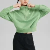 Pull à col rond avec logo imprimé « Vert »