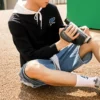 Pull à col rond avec logo « Noir Bleu Blanc »