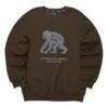 Pull à col rond décontracté avec imprimé « Brown Grey »