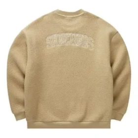 Pull à col rond imprimé de lettres « Beige »