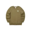 Pull à col rond imprimé de lettres « Vert olive Blanc »
