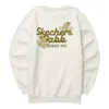 Pull à col rond imprimé de lettres « White Gold »