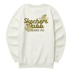 Pull à col rond imprimé de lettres « White Gold »