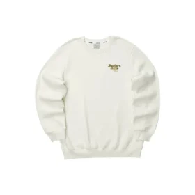 Pull à col rond imprimé de lettres « White Gold »