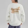 Pull à col rond imprimé de lettres « White Gold »