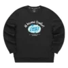 Pull à col rond imprimé « Noir Blanc Rose Bleu Gris »