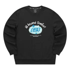 Pull à col rond imprimé « Noir Blanc Rose Bleu Gris »