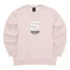 Pull à col rond Sport Letter « Rose Blanc »