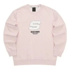 Pull à col rond Sport Letter « Rose Blanc »