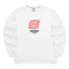 Pull à col rond Sport Letter « White Pink »