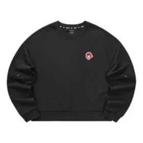 Pull décontracté à col rond « Noir Rouge »