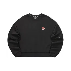 Pull décontracté à col rond « Noir Rouge »