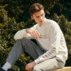 Pull décontracté à col rond « White »