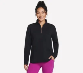 Pull en tricot doux Ottoman à fermeture éclair 1/4